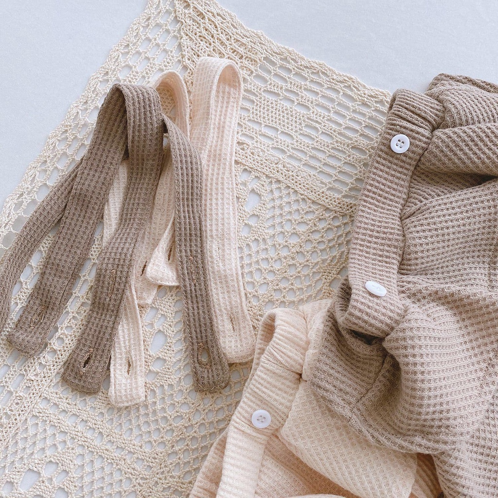 Set áo somi yếm váy mùa thu cho bé_