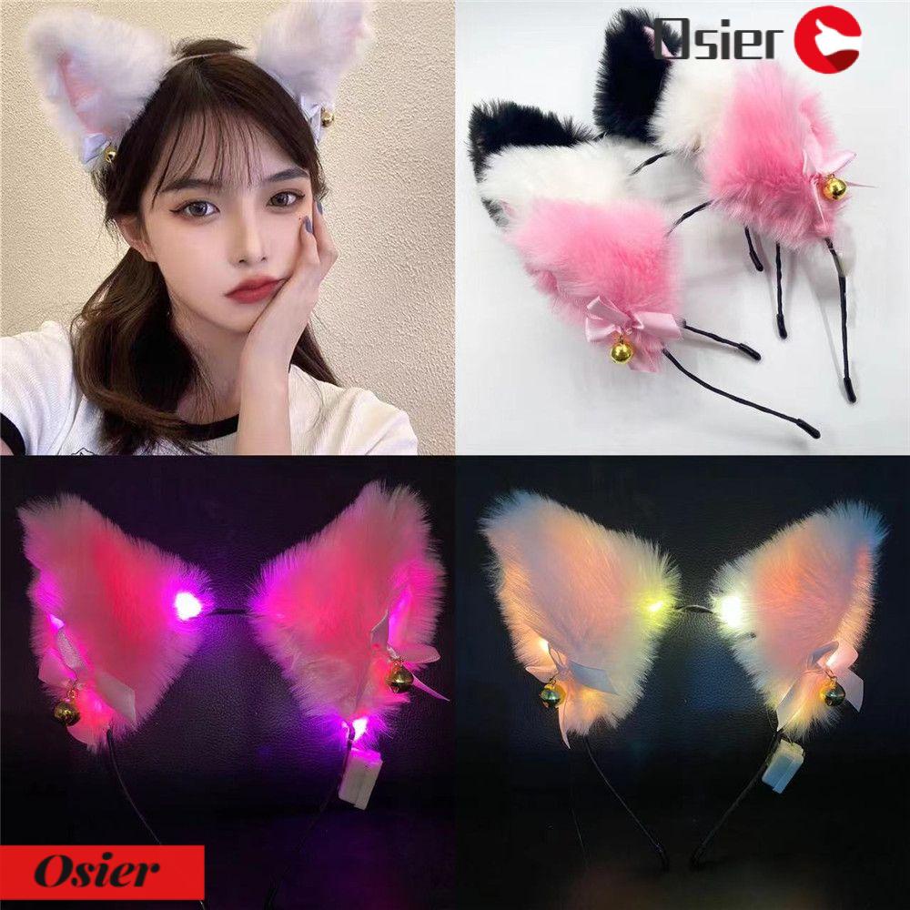 Băng Đô Cài Tóc Hình Tai Mèo Có Đèn LED Dùng Hóa Trang 1