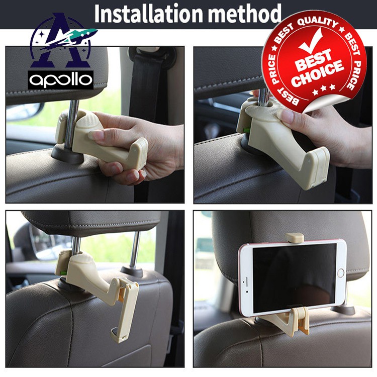 COMBO 02 MÓC TREO XE ĐA NĂNG KIÊM GIÁ ĐỠ ĐIỆN THOẠI CAO CẤP | BigBuy360 - bigbuy360.vn