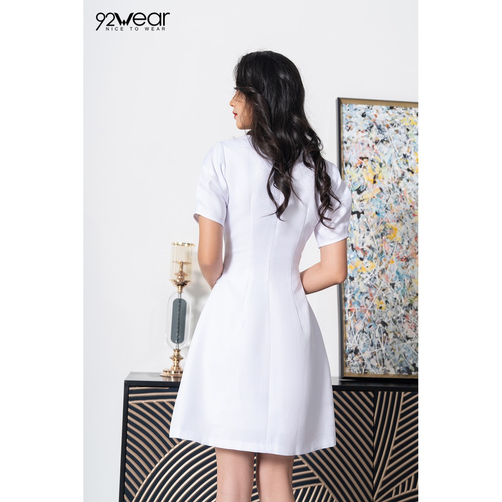Đầm xòe ngắn tay dáng dài có đính nơ ngực DEW0659 - 92wear | BigBuy360 - bigbuy360.vn