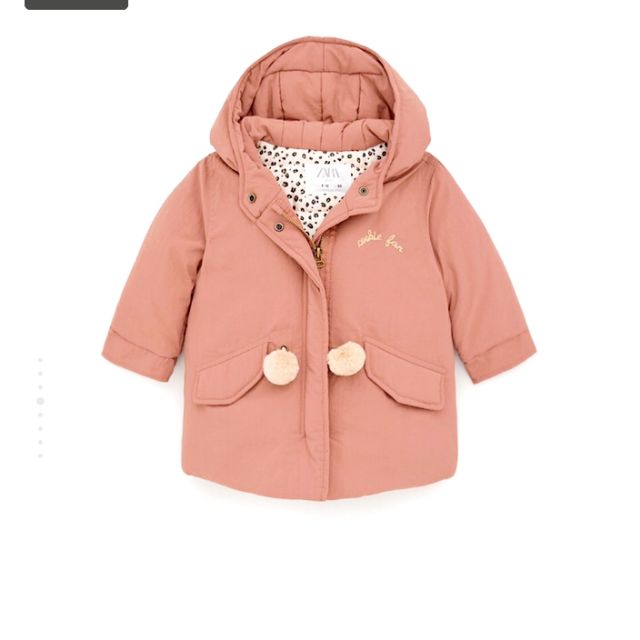 Áo Parka Zara quả bông (ảnh cuối khách mặc)