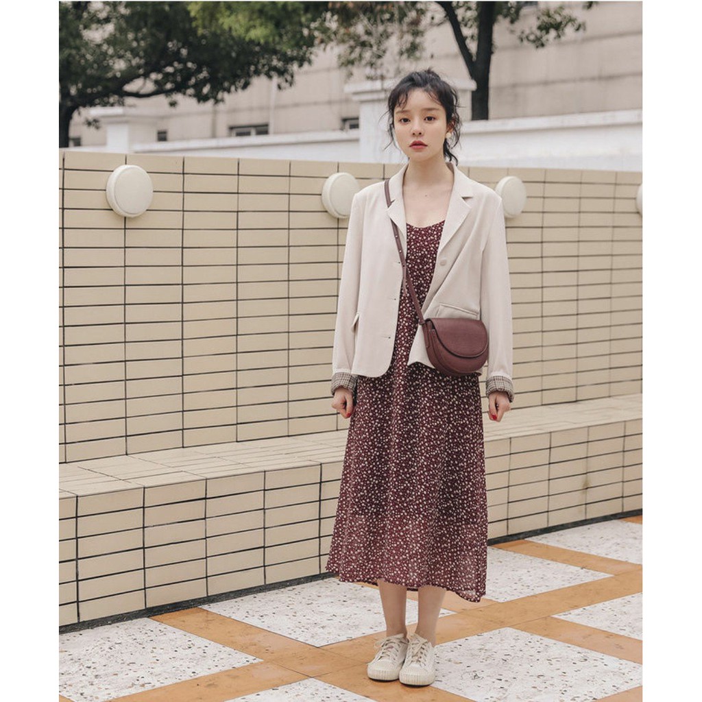 Áo khoác blazer nữ dáng ngắn tiểu thư xinh xắn dáng rộng phong cách vintage - Mao Tử Store