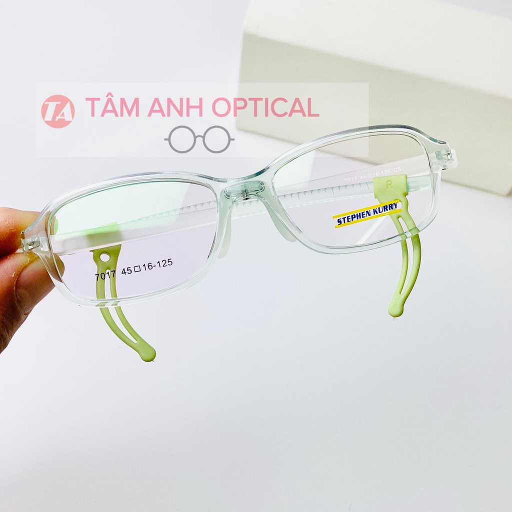 Gọng kính cận trẻ em Hàn quốc siêu dẻo 3 màu, có cài tai chống rơi