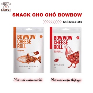 SNACK BOWWOW PHÔ MAI CUỘN THỊT GÀ / CÁ HỒI 120G