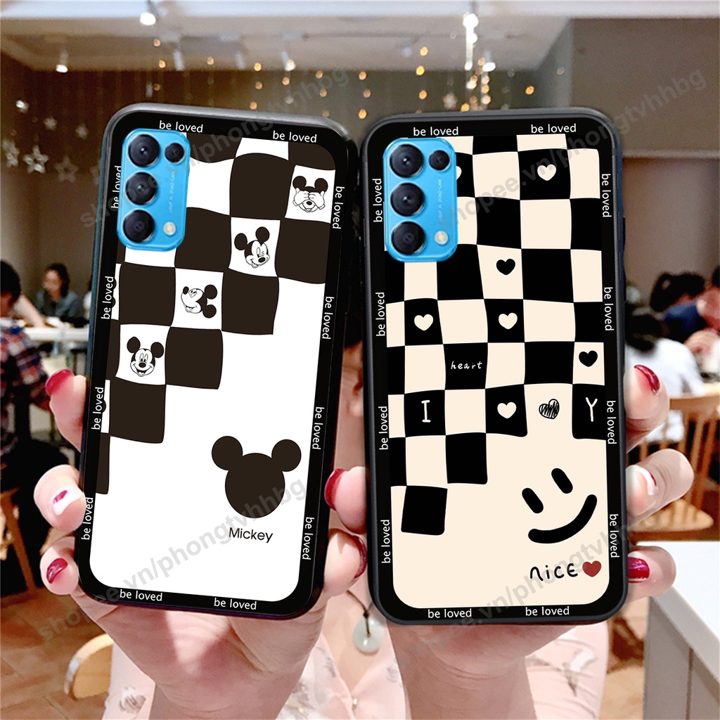 Ốp lưng Oppo Reno5 4G / Reno5 5G / Reno 5  ốp họa tiết trái tim caro, chuột mikey thể thao cực đẹp cute cực bền bỉ