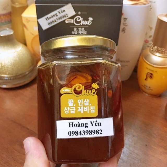 [1 Hũ 200ml] Hồng sâm nghệ tây mật ong mama chue Hàn Quốc hũ 200ml -date 2024-sâm saffron korea red ginseng