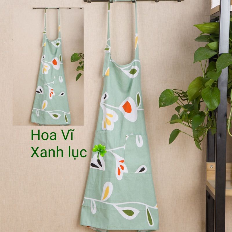 TapdexinhTạp dề vải Artline pastel dệt kim Hàn, có chốt điều chỉnh size 82x77cm