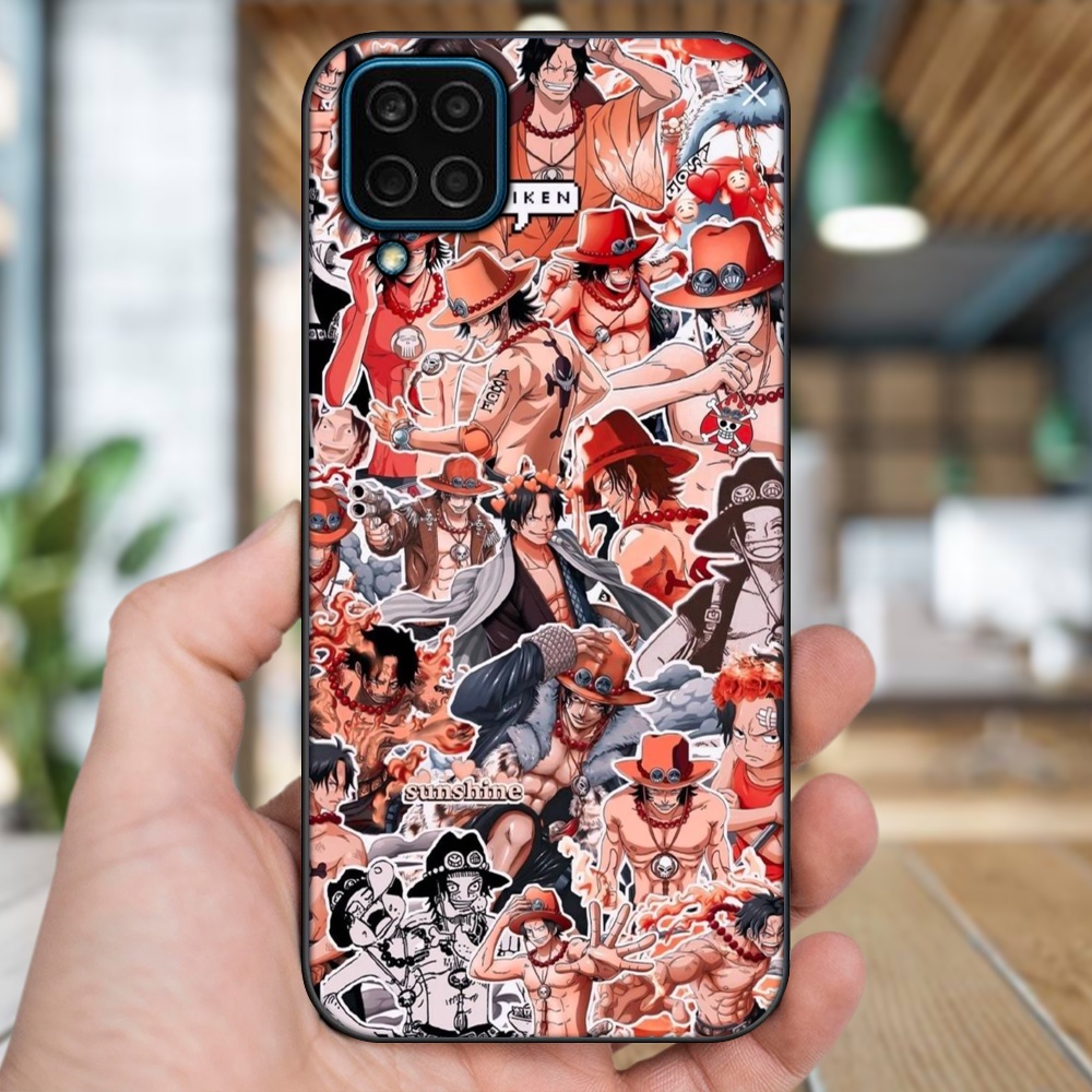 Ốp lưng Samsung M32, M33, M53, M62 viền đen in hình Ace One Piece