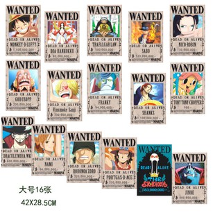 POSTER 16 tấm One Piece (1 Set 16 Pieces) One Piece POSTER Luffy 42x29cm Anime Wanted