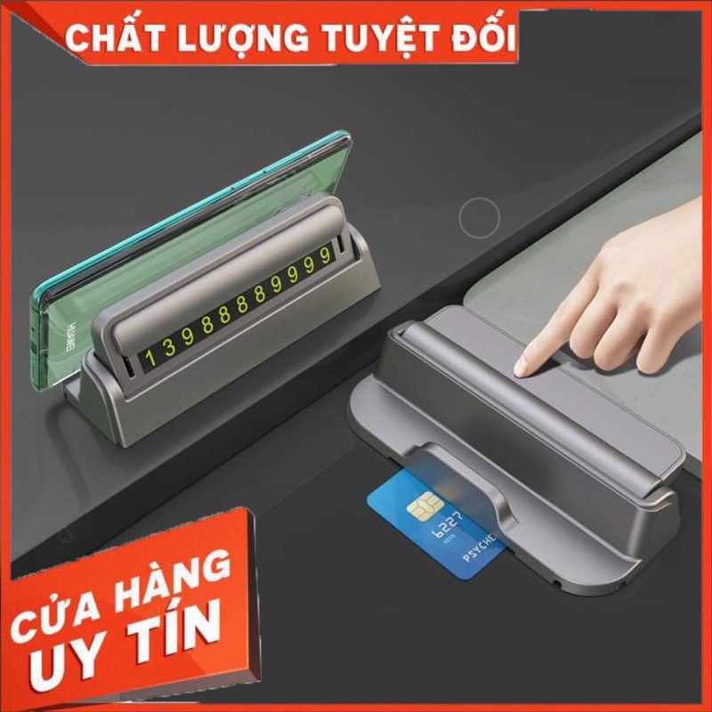 Bảng Số Điện Thoại Kiêm Giá Đỡ Điện Thoại Để Trên Taplo Ô TÔ