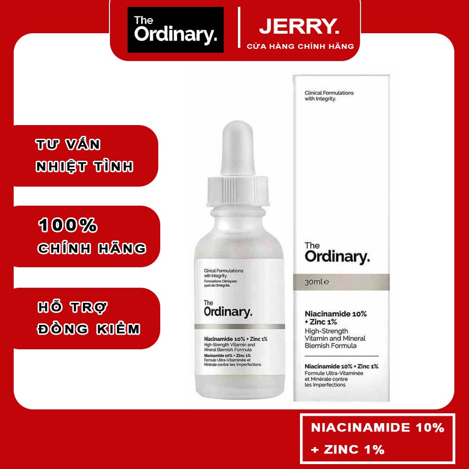 Ordinary Niacinamide Tinh chất dưỡng trắng giảm mu.n The Ordinary Niacinamide 10% + Zinc 1%