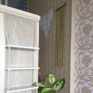 Kệ trang trí macrame