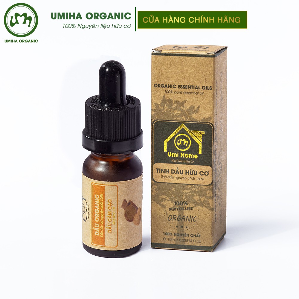 Combo đắp mặt nạ UMIHA với Dầu Cám Gạo 10ml và Bột Cacao 125g hữu cơ nguyên chất - Cấp ẩm giúp da căng mịn khoẻ mạnh