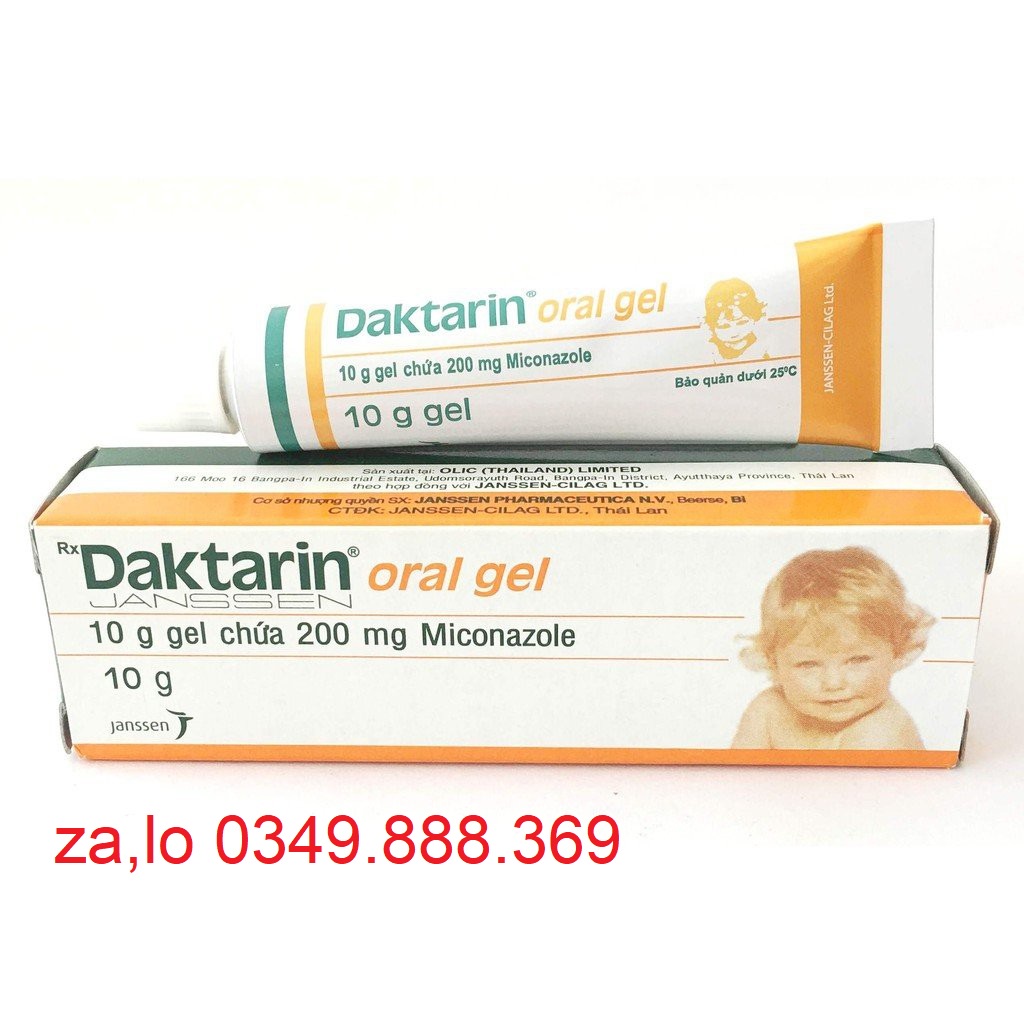 Gel Bôi Miệng, Họng Daktarin Oral Gel Cho Bé - Tuýp 10g