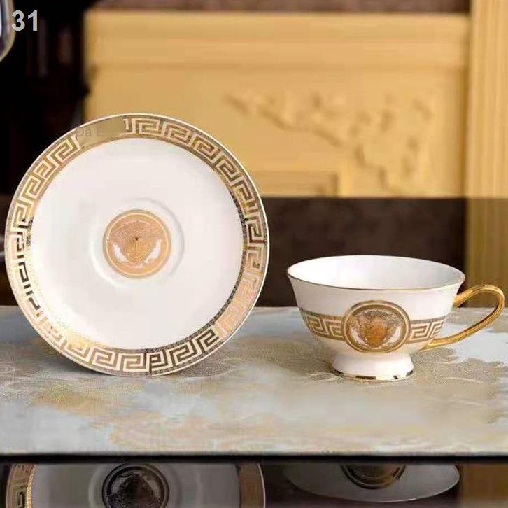 （Cái cốc）♞❧Tách cà phê cao cấp linh vật Châu Âu xương Trung Quốc gia đình và đĩa bộ trà chiều kiểu Anh món quà sang trọn