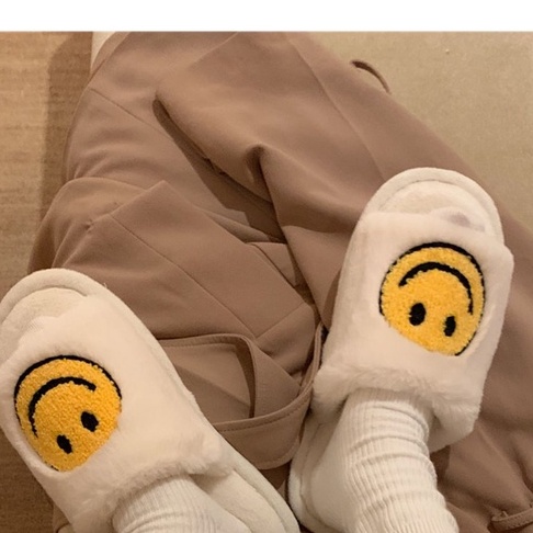 Dép cặp đôi nam nữ mang trong nhà mặt cười - US695