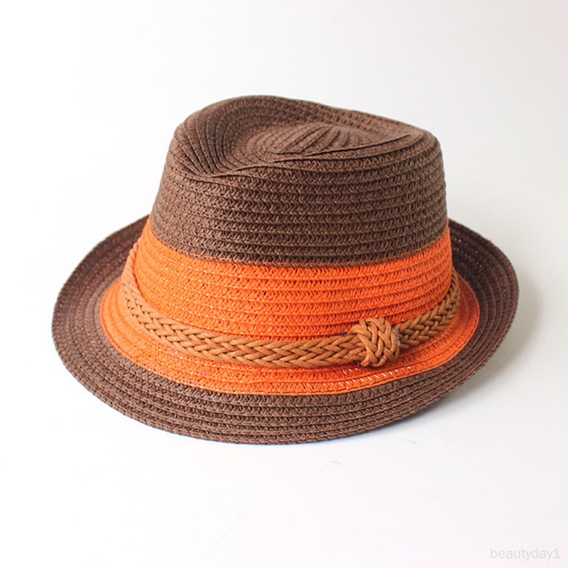 Mũ Cói Chống Nắng Màu Sắc Tương Phản Phù Hợp Đi Biển Dành Cho Mẹ Và Bé