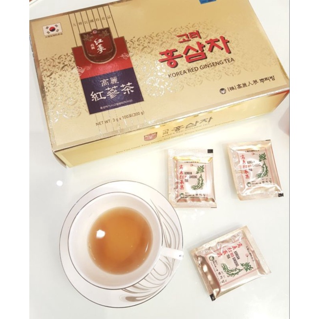 [Chính hãng] Hộp 100 gói Trà Hồng Sâm Hàn Quốc Korea Red Ginseng Tea