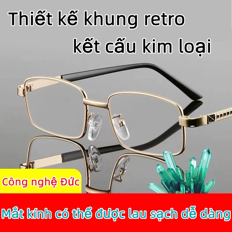 Kính lão viễn thị nam nữ có độ sẵn có độ sẵn 1,2,3,4,5,6 độ Gọng,pha lê, bền,đa tròng nhìn mọi khoảng cách cực tiện lợi