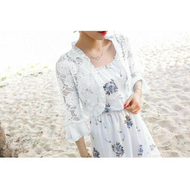 Áo khoác ren form lửng tay loe - đi làm - đi chơi - dạo phố | BigBuy360 - bigbuy360.vn