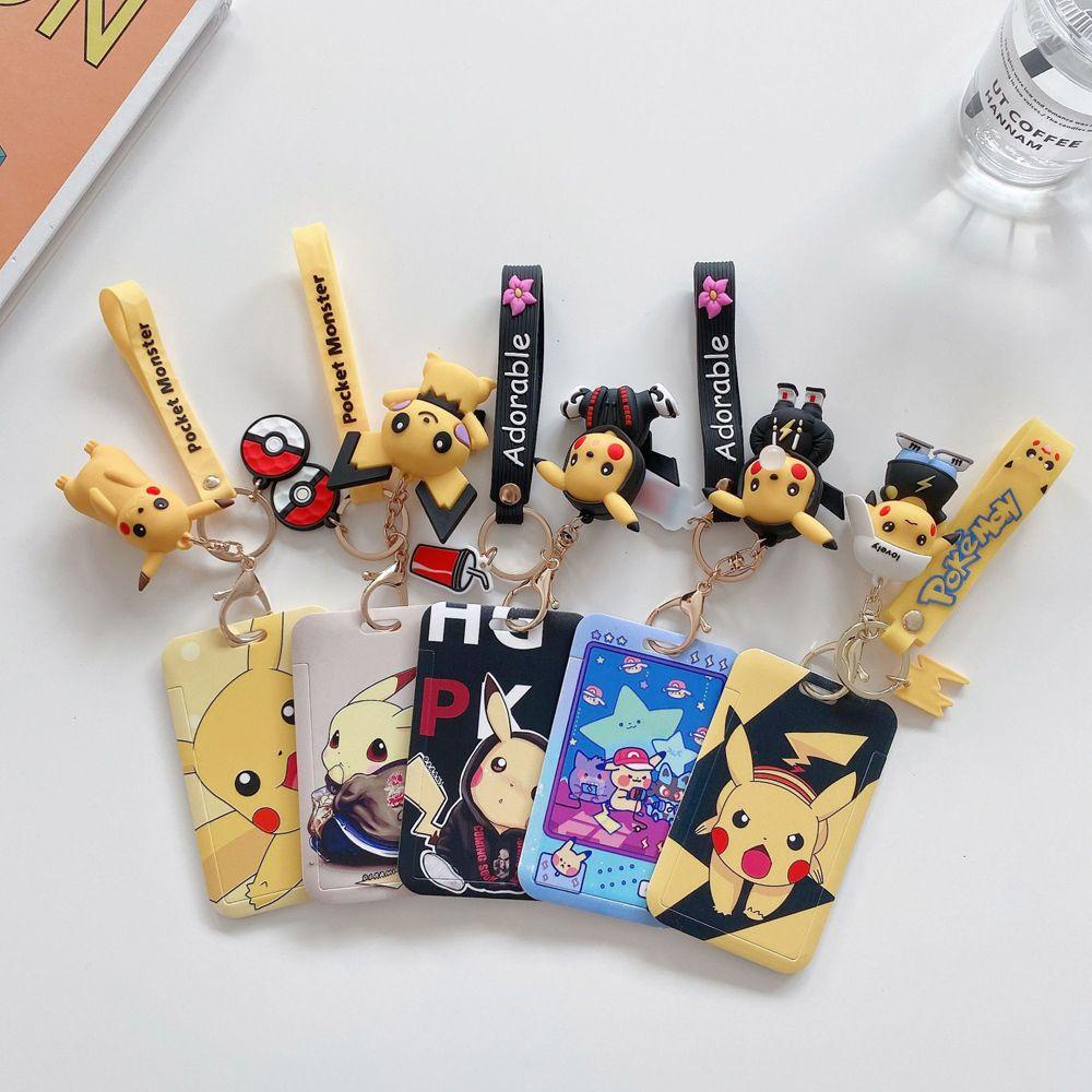 Ví Đựng Thẻ In Hình Pikachu Có Dây Đeo Tiện Dụng Cho Học Sinh Ốp