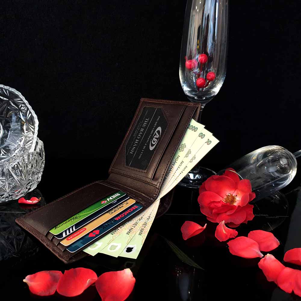 Chuyên quà tặng ví nam cao cấp thời trang - Kèm túi hộp y hình làm quà tặng