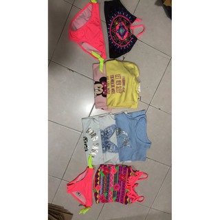 Combo áo bộ và đồ bơi bé gái