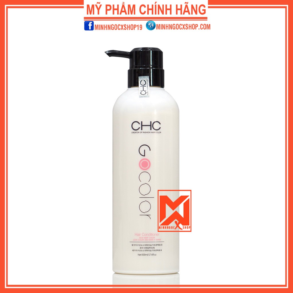 Dầu xả CHC GOCOLOR hàn quốc 500ml phục hồi, giữ màu, giảm rụng,kích mọc tóc