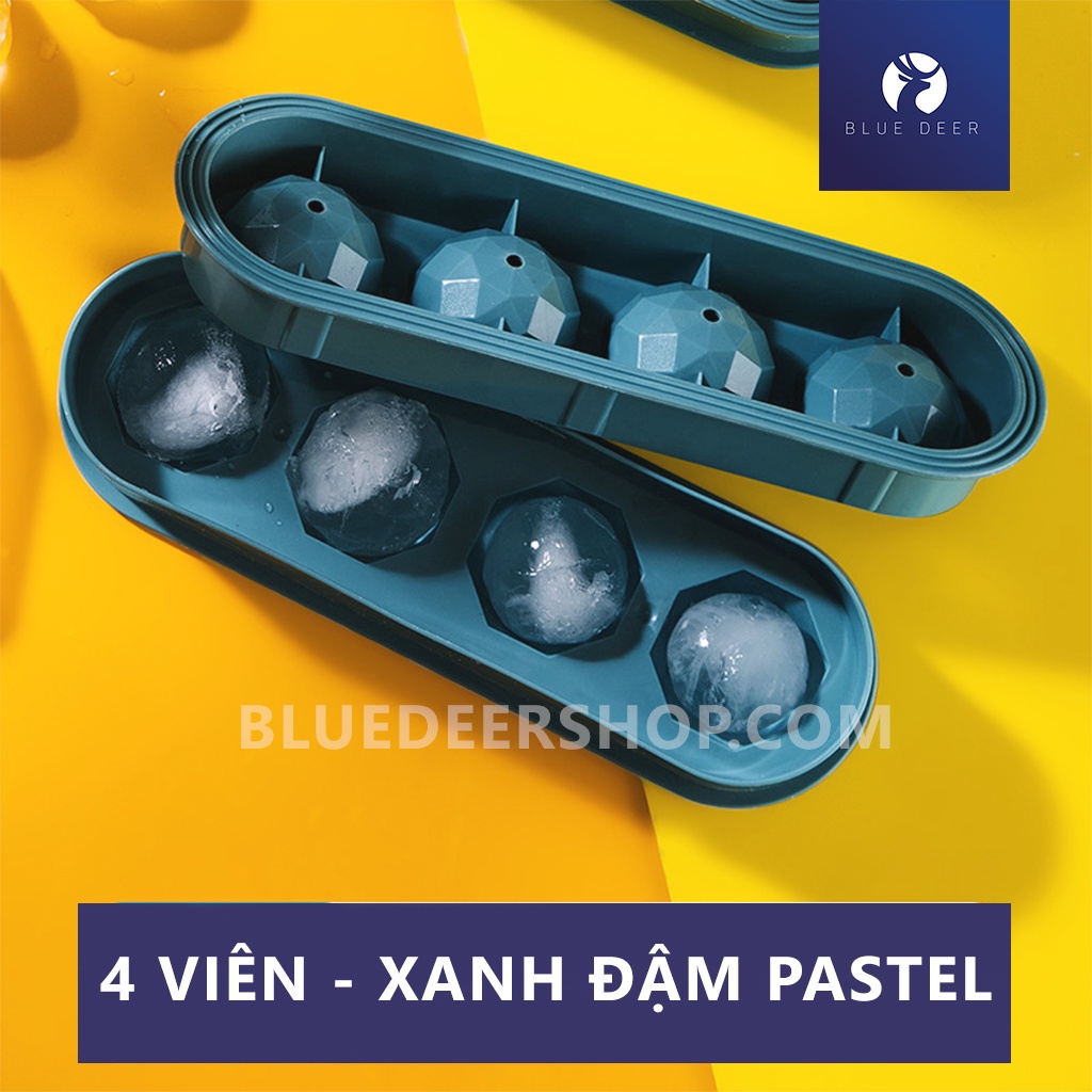 Khay làm đá tròn 33 viên, khay đá có nắp thông minh hình bi – BLUE DEER