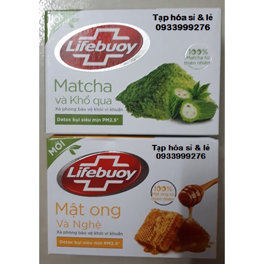 Xà bông lifebuoy matcha khổ qua hoặc mật ong nghệ cục 90g