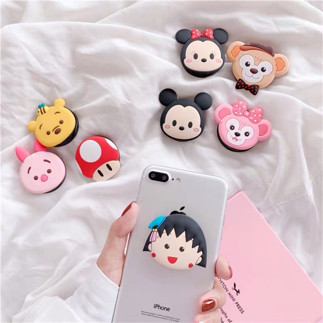 Giá đỡ kẹp ngón tay hình hoạt hình cho điện thoại di động