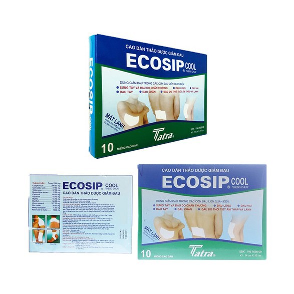 Miếng dán giảm đau Ecosip Lạnh