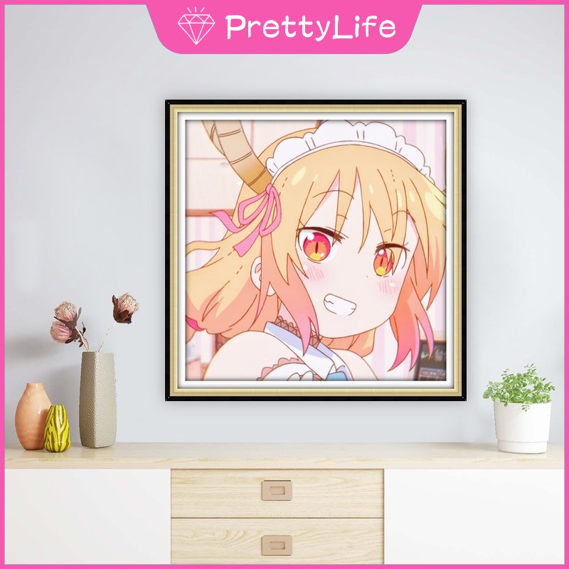 Bộ Tranh Đính Đá 5D Tự Làm Hình Hoạt Hình Nhật Bản Trang Trí Nhà Cửa 30x30cm / 40x40cm / 50x50cm