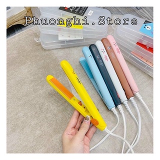 Máy Uốn Tóc, Máy Duỗi Tóc Mini Tạo Kiểu Nhỏ Gọn, Tiện Lợi Tặng Kèm Hộp Đựng Xinh Xắn