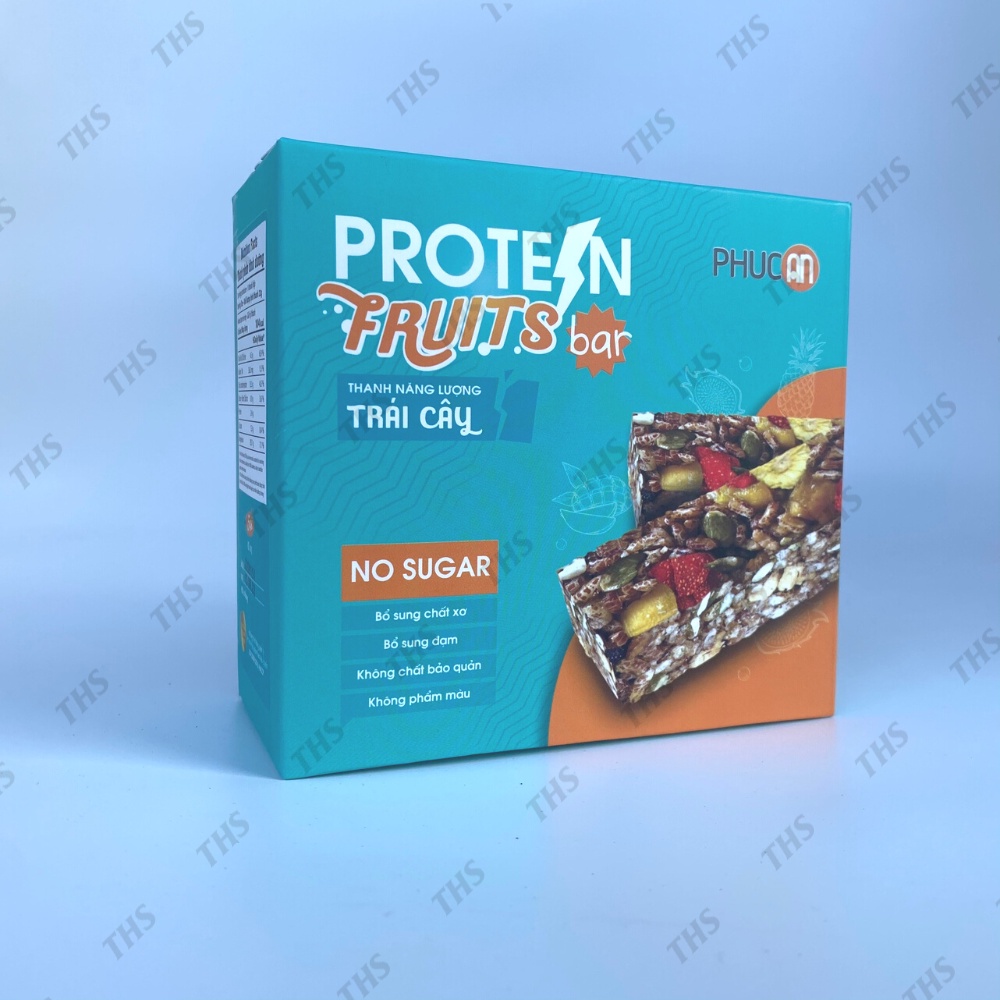 Thanh Năng Lượng Protein Gạo lứt &amp; Trái Cây Phúc An - Hộp 5 Thanh (5 Thanh x 22g) thơm ngon bổ dưỡng hỗ trợ giảm cân