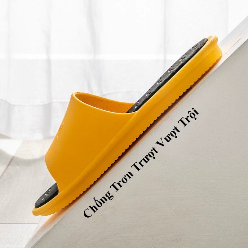 Dép Đi Trong Nhà Unisex, Cao Su Chống Trợt, Siêu Êm