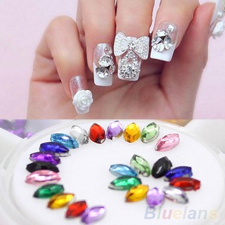 Hộp Hạt Đá Oval 3D Đính Móng Tay