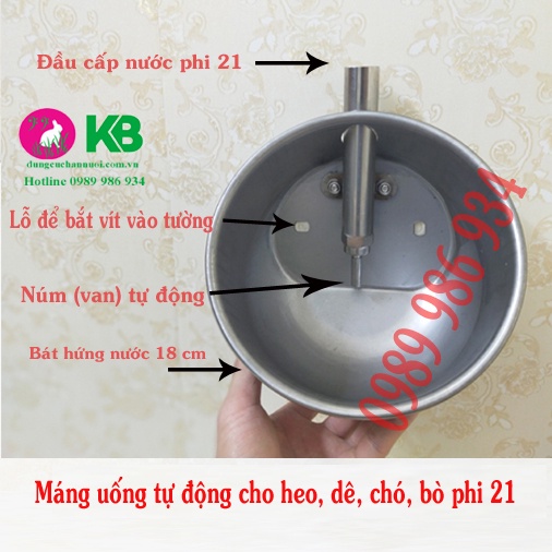 Máng uống tự động cho dê, heo, bò, chó