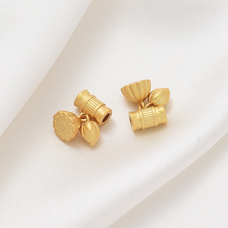 Mặt Dây Chuyền Hình Hoa Sen Năm Cánh Màu Vàng 18K diy