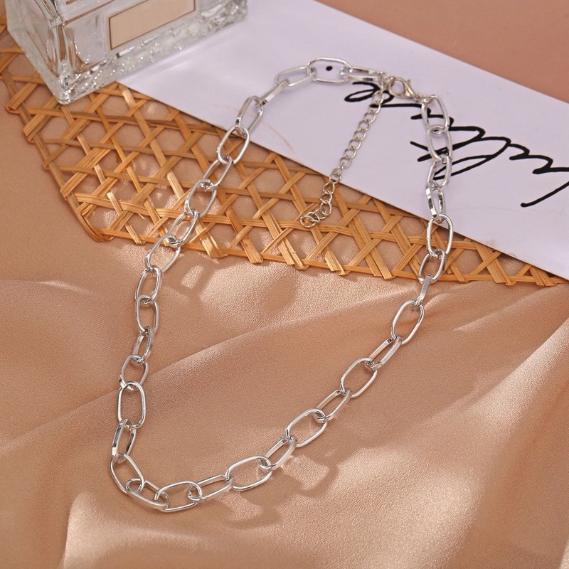 Vòng cổ kim loại mạ vàng bạc nhiều màu sắc thời trang cho nữ