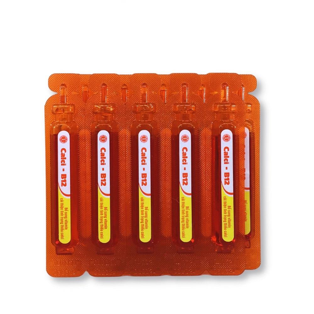 Calci B12 hộp 20 ống  nhựa 10ml - Bổ sung vitamin - Cải thiện tình trạng thiếu calci - CHIKA