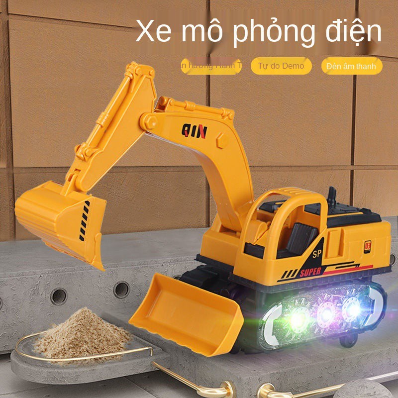 Nhanh tay mua điện đa năng trẻ em máy xúc, xúc cậu bé, nhạc cho móc nhẹ, đồ chơi xe công trình