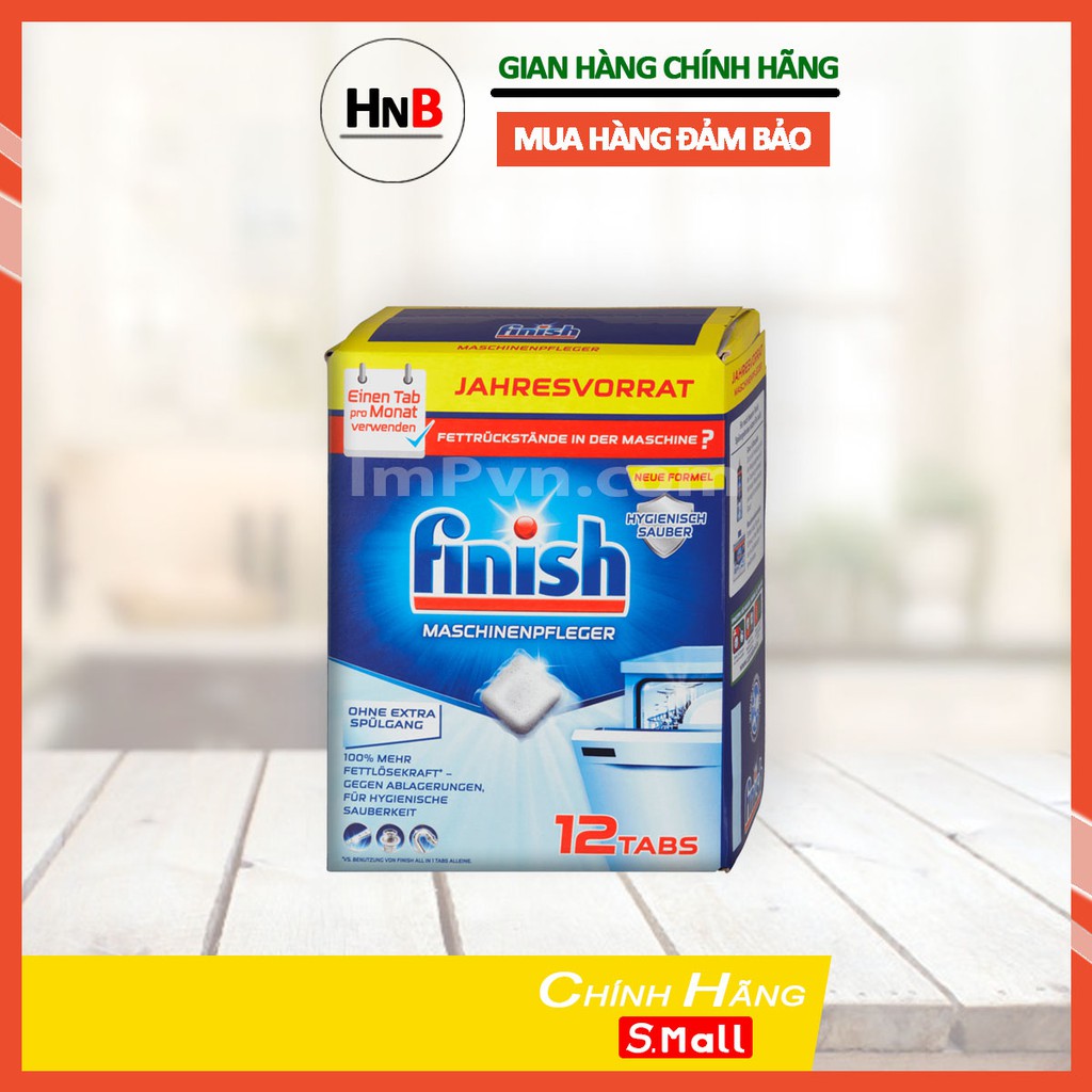 Viên vệ sinh máy rửa bát định kỳ Finish (Hộp 12 viên)