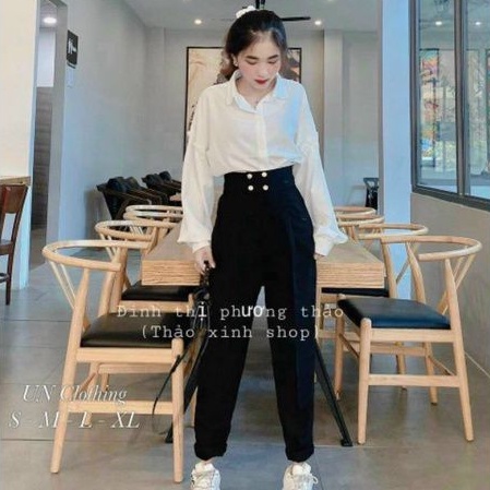 Quần tây  dài thiết kế 4 nút siêu tôn dáng_hot hit