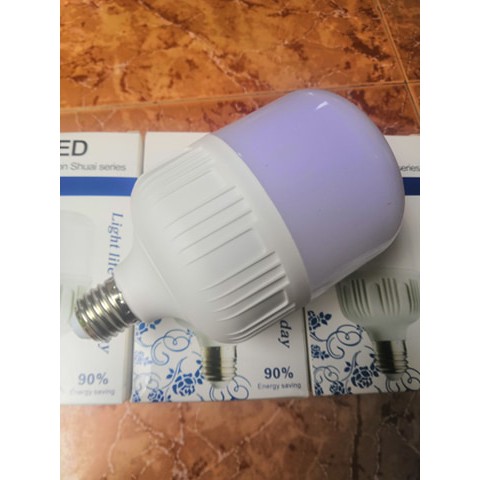 Bóng đèn LED búp trụ tròn 10W 20W 30W ánh sáng trắng loại siêu sáng - tản nhiệt nhôm dày