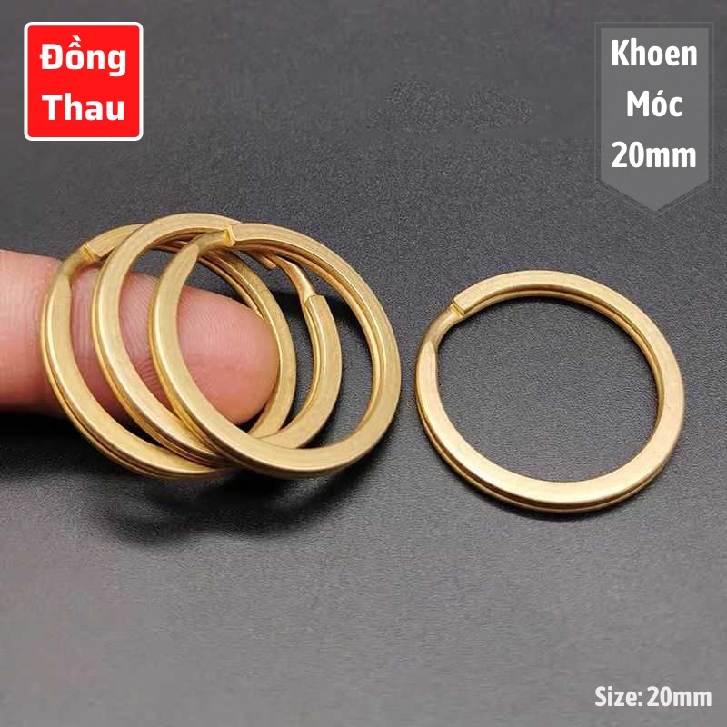 Combo 5 Cái Khoen Đồng Gắn Móc Khoá - Kích Cỡ Độ dày 2.5 mm - Đường Kính 20mm,25mm,30mm