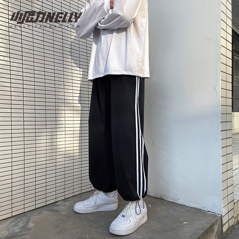 Quần Jogger Nam Nữ 3 Sọc Form Ống Rộng Để Suông Hoặc Rút Dây Bo Gấu Vải Mịn Mềm Mát Quần Joker, Joger
