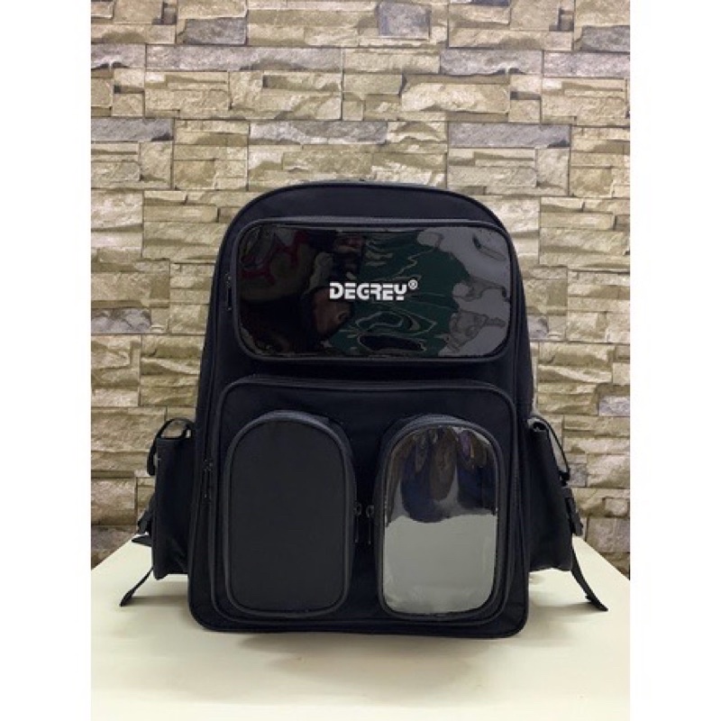 Balo Degrey Đen Túi Hộp Basic Backpack 2810 Clothes Shop Balo Đen Đi Học Đi Chơi Nhiều Ngăn Ulzzang Unisex