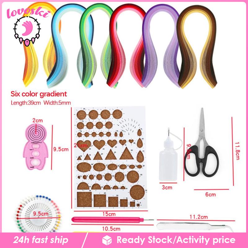 Bộ 14 Dải Giấy Cuốn Tạo Hình Thủ Công 8 Dải 600 Màu Sắc