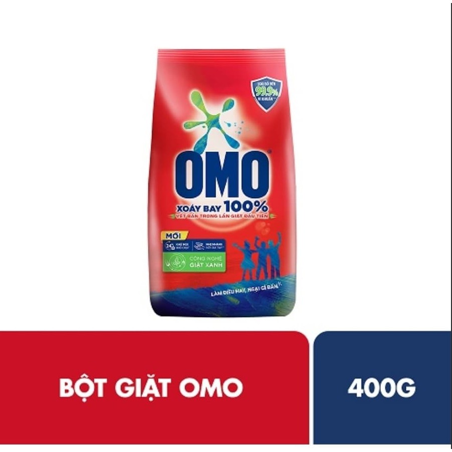 Bột giặt OMO gói 400g công nghệ giặt xanh